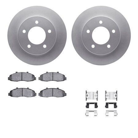 Dynamic Friction Co 4412-54018, Geospec Rotors with Ultimate Duty Performance Brake Pads includes Hardware Silver 4412-54018